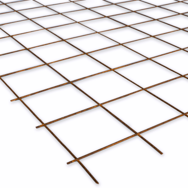 Bouwstaalmat 300x200 cm, maas 15x15x0,4 cm Roest