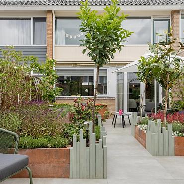 Fiora Block 100x20x20 cm Corten/bruin