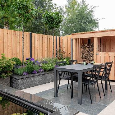 Hardsteen vijverrand met facet Asian Bluestone 3x20x100 cm Blauw gezoet