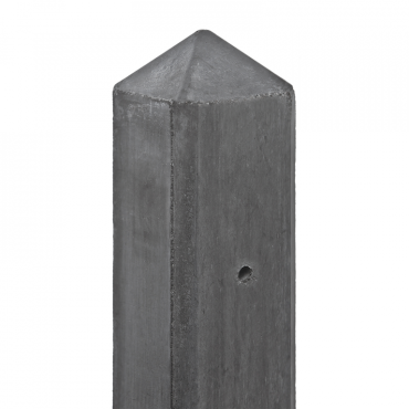 Beton-motief H-paal Schie met diamantkop 10x10x280 cm Antraciet t.b.v. scherm 130x180 cm