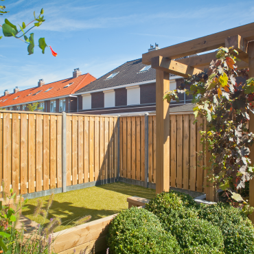 Tuinscherm Eindhoven 19+2-planks 180x180 cm Vuren Groen geïmpregneerd