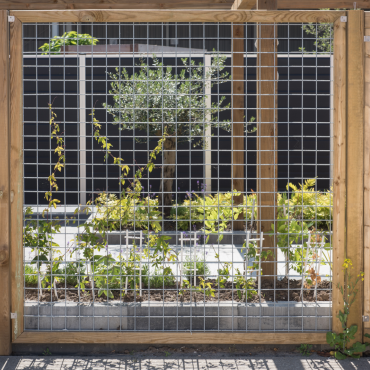 Gaaselement Wilnis met zachthouten frame 180x180 cm Groen geïmpregneerd