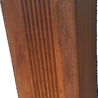 Paal 6,8x6,8x305 cm Niove FSC glad/geribd en gepunt
