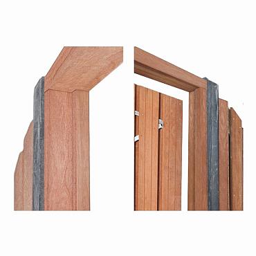 Deurkozijn met aanslagligger  210x90-150 cm Hardhout