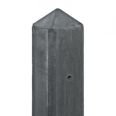 Beton-tussenpaal met diamantkop 10x10x280 cm sponning 27 cm ongecoat Antraciet