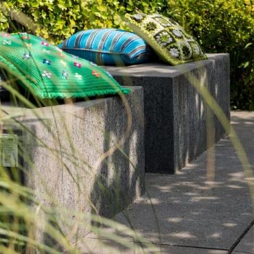 Oud Hollands zitelement (poef) 100x60x40 cm Antraciet