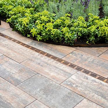 Garden Drain goot 6,5x10x100 cm Corten