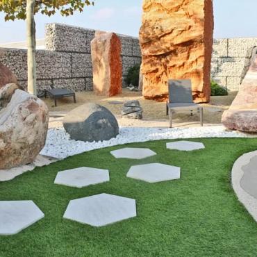 Staptegel Hexagons Quarzite Bianca Ø60x52x2cm