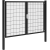 Hillfence metalen dubbele poort Premium+slot 300x180cm zwart