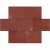 Betontegel 40x60x5 cm Rood
