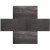 Cottage stone Somerset 30x60x4 cm Grijs/zwart