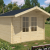 Blokhut Perlund 28mm 300x300x247 cm, met luifel