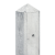 Beton-hoekpaal met diamantkop 10x10x280 cm sponning 27 cm Wit/grijs