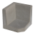 L-hoekelement 40x40x40 cm Grijs