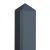 Beton-eindpaal IJssel met diamantkop 10x10x280 cm gecoat Antraciet t.b.v. scherm 180x180 cm