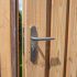 RVS inbouwslotset Lang voor deuren op stalen frame inbouwmaat 17 cm