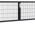 Hillfence metalen dubbele poort Premium+slot 300x100cm zwart