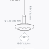 SWAY PENDANT 100-230V Pearl Grey, zonder base