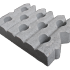 Grastegel type B 60x40x12 cm Grijs