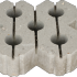 Grastegel type W 40x40x12 cm Grijs