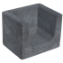 U-hoekelement 50x40x40 cm Antraciet