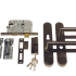 RVS Inbouwslotset Luxe voor deuren op stalen frame inbouwmaat 13 cm