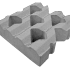 Grastegel type C 40x40x12 cm Grijs