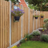 Beton-tussenpaal met diamantkop 10x10x280 cm sponning 27 cm Wit/grijs