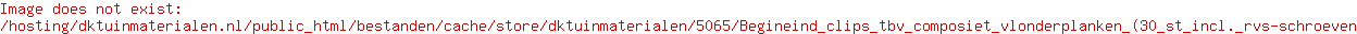 Begin/eind clips tbv composiet vlonderplanken (30 st incl. rvs-schroeven)