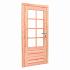 Douglas deur onbehandeld Links draaiende enkele deur 8-ruits glas 90 x 201