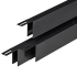 Krimp/Uitzet maskeer U-profiel zwart gecoat 31,5mm Reest