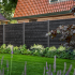 Beton-T-paal IJssel met diamantkop 10x10x280 cm gecoat Antraciet t.b.v. scherm 180x180 cm