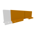 Hardline Borderrand Hoekstuk Cortenstaal 15cm lengte 50cm