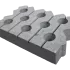 Grastegel type J 60x40x12cm Grijs