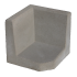 L-hoekelement 40x40x40 cm Grijs