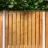 Beton-paal IJssel met diamantkop 10x10x280 cm kabeldoorvoer Wit/Grijs